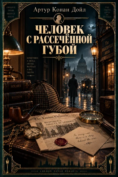 Обложка книги «Человек с рассеченной губой»