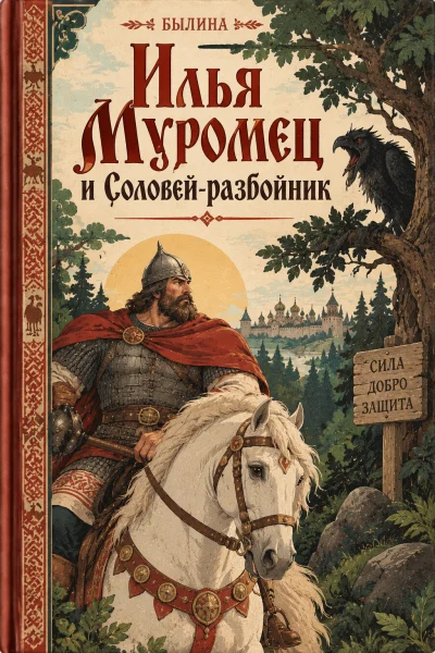 Обложка книги «Илья Муромец и Соловей Разбойник»