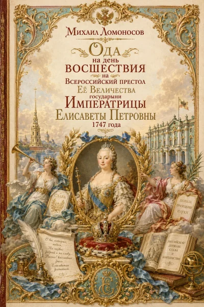 Обложка книги «Ода на день восшествия на всероссийский престол ее величества государыни императрицы Елисаветы Петровны 1747 года»