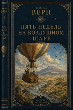 Обложка книги «Пять недель на воздушном шаре»
