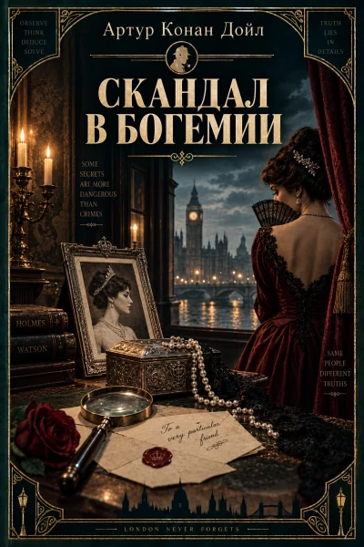 Обложка книги «Скандал в Богемии»