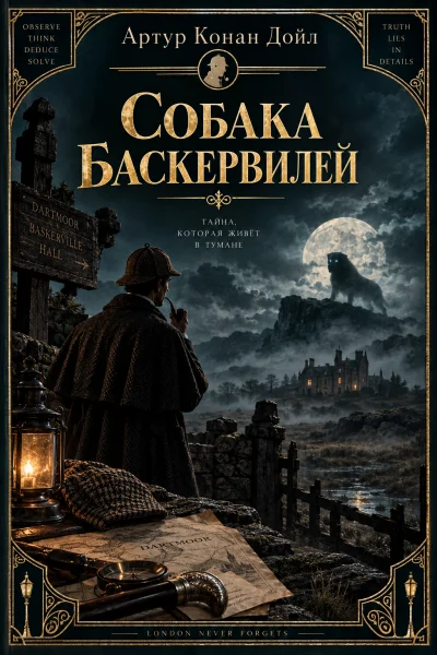 Обложка книги «Собака Баскервилей»
