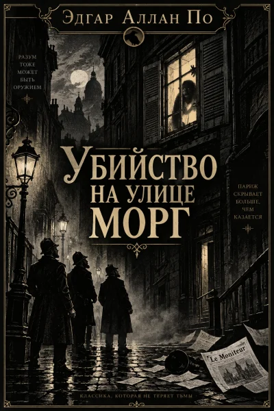 Обложка книги «Убийство на улице Морг»